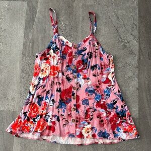 Torrid Pink Floral Camisole Top/ like new condition!